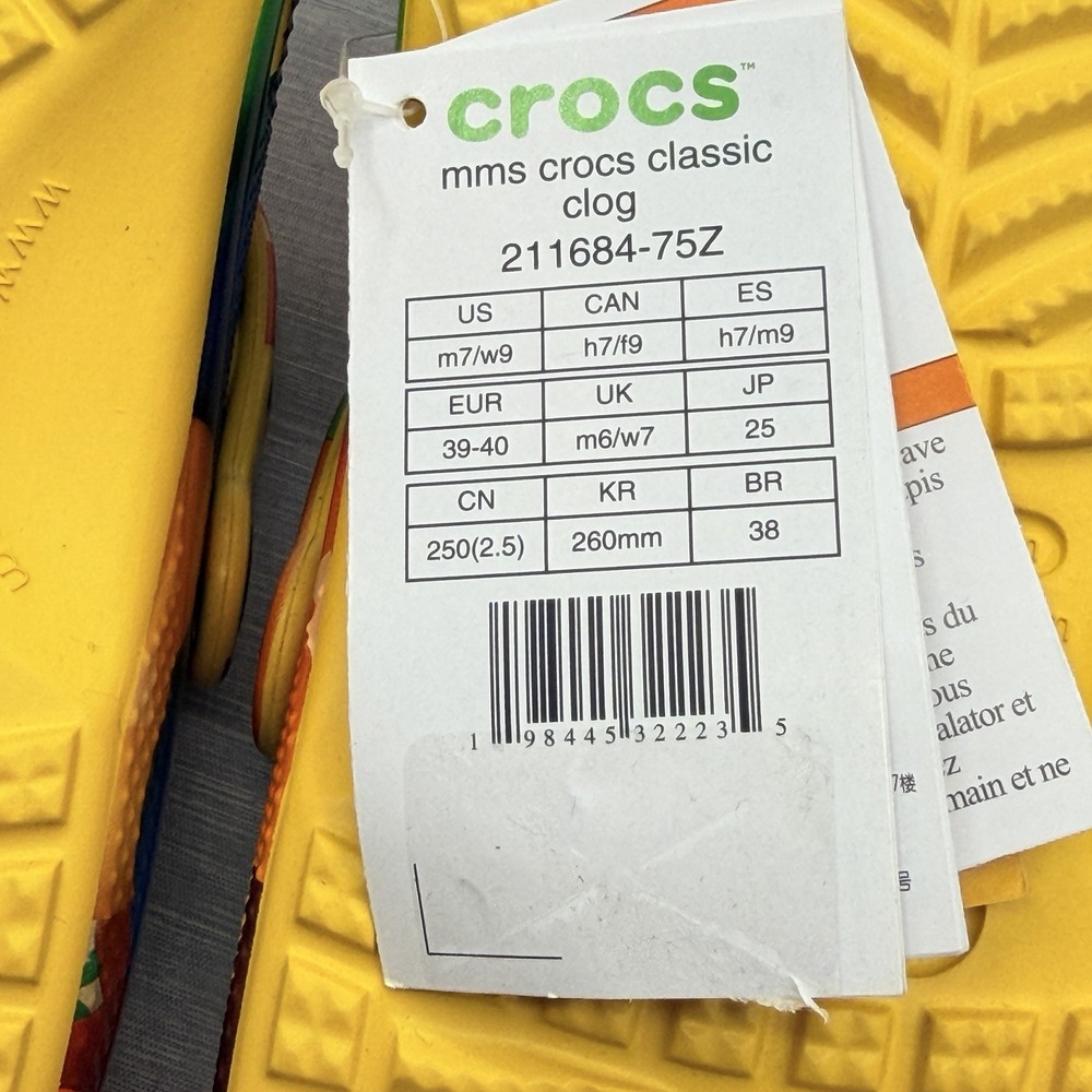 Crocs x M&M's Classic Clog Men's 7 Women's 9 Candy Colorful Limited Edition - Picture 5 of 8